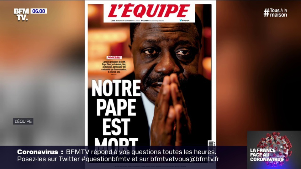 L’ANCIEN PRÉSIDENT DE L’OM EST DÉCÉDÉ HIER À DAKAR: Pape Diouf, des rédactions au sommet du football européen, ou le parcours atypique d’un émigré sénégalais en France