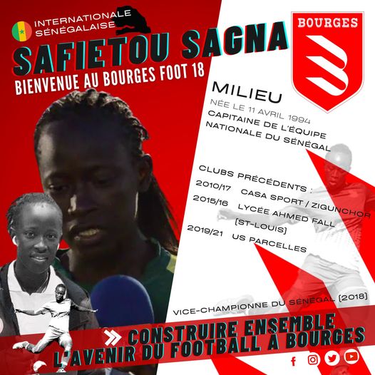 BOURGES FOOT 18 PUISE AU SENEGAL Amath Cissé, Safiétou Sagna et Méta Camara enrôlés