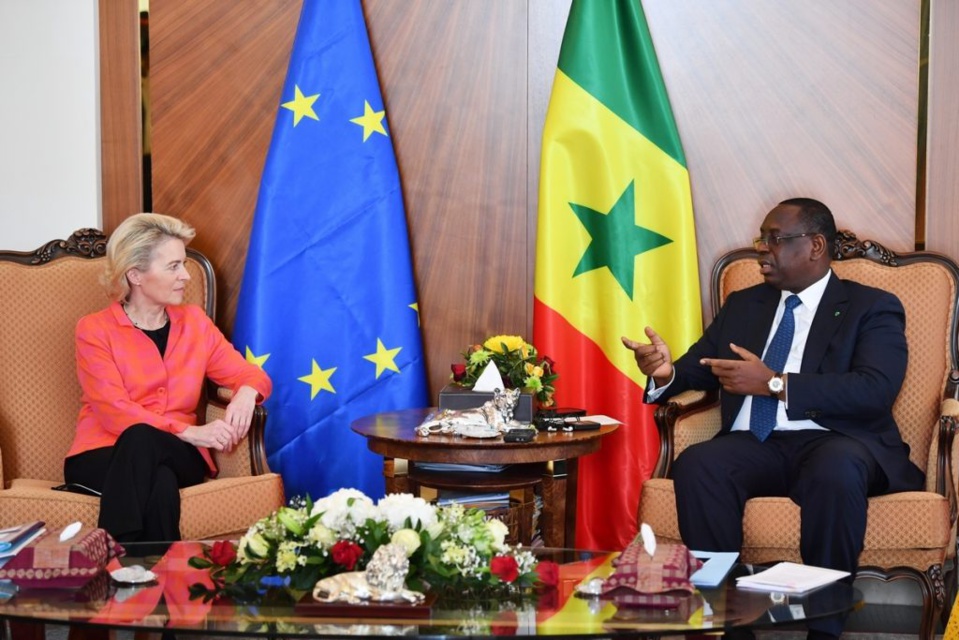 Ursula von der Leyen, présidente de la Commission européenne, reçue par MACKY SALL hier «l'Europe est le partenaire le plus fiable pour l'Afrique»