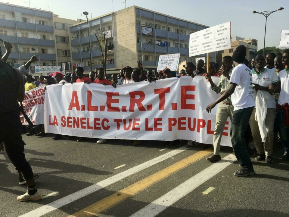 Marche des activistes aujourd’hui : de l’électricité en centre-ville