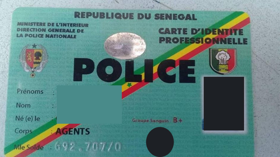 LE CAPORAL SAPEUR-POMPIER TOMBE POUR ESCROQUERIE PORTANT SUR 925.000 F CFA :El Hadji Mamadou Mbow vole des cartes d'identité et se fait établir de fausses cartes professionnelles de policiers ou de douaniers pour obtenir des portables