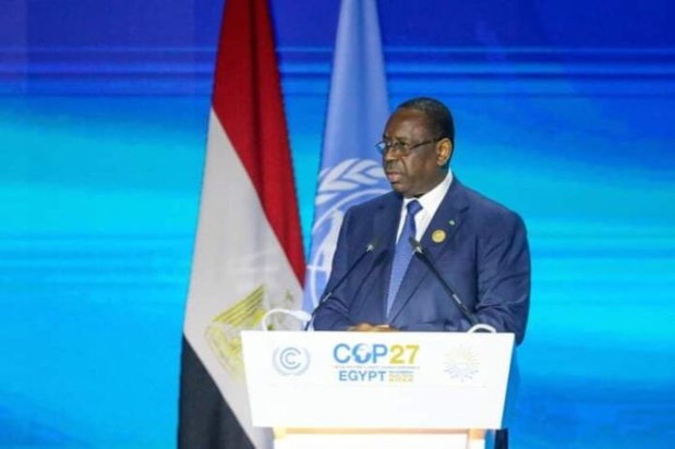 COP27 À SHARM EL SHEIKH EN ÉGYPTE  :Macky Sall plaide pour une transition énergétique juste et équitable et invite ses pairs à choisir de faire l’histoire