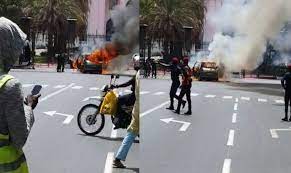 Peur devant le Palais de la République