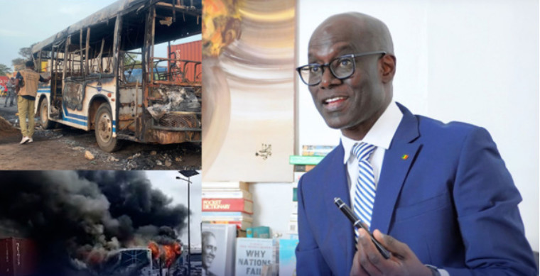 BUS TATA INCENDIÉ : Thierno Alassane Sall condamne “un acte odieux”