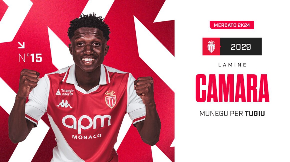 POUR 13,5 MILLIONS D'EUROS : L’AS Monaco s’offre Lamine Camara jusqu'en 2029