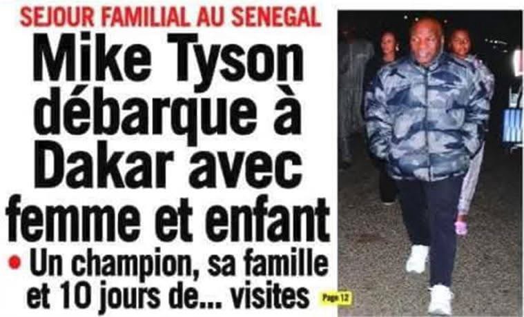 Mike Tyson débarque à Dakar pour un séjour de 10 jours