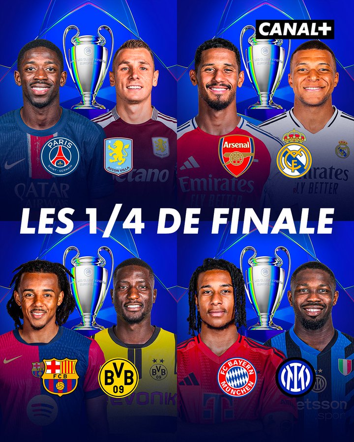 LdC : le programme des quarts de finale