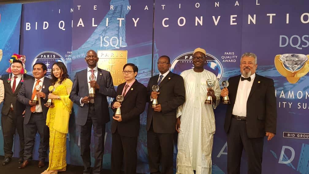 CONVENTION INTERNATIONALE STAR FOR LEADERSHIP IN QUALITY 2018: Delgas Assainissement, propriété de Gana Ngom, cousin de Abdoulaye Baldé, primée à Paris