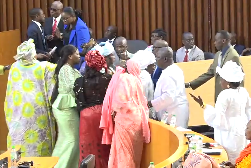 SCENE DE PUGILAT A L’ASSEMBLEE NATIONALE: Cheikh Bara Dolli et Anna Poupaye Gomis s’empoignent, Mame Diarra Fam assommée