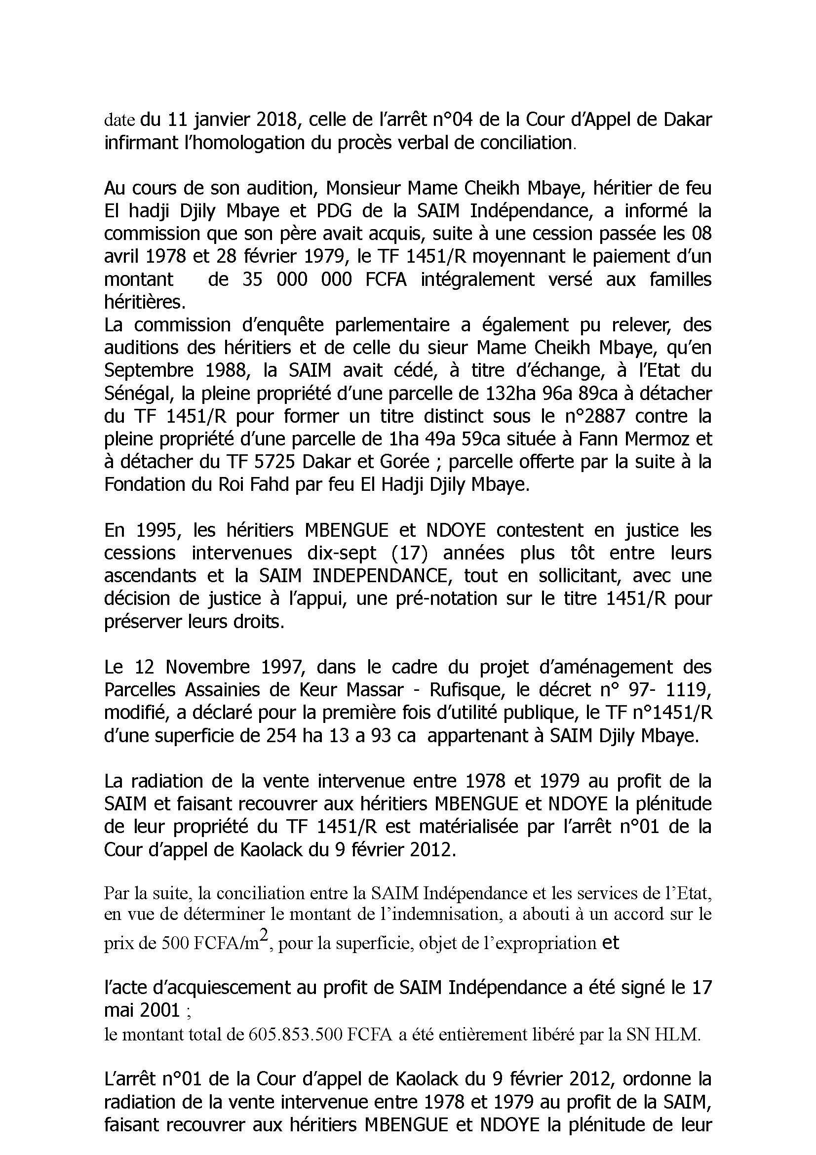 AFFAIRE DES 94 MILLIARDS : La Commission d'enquête parlementaire blanchit Mamour Diallo et enfonce Ousmane Sonko