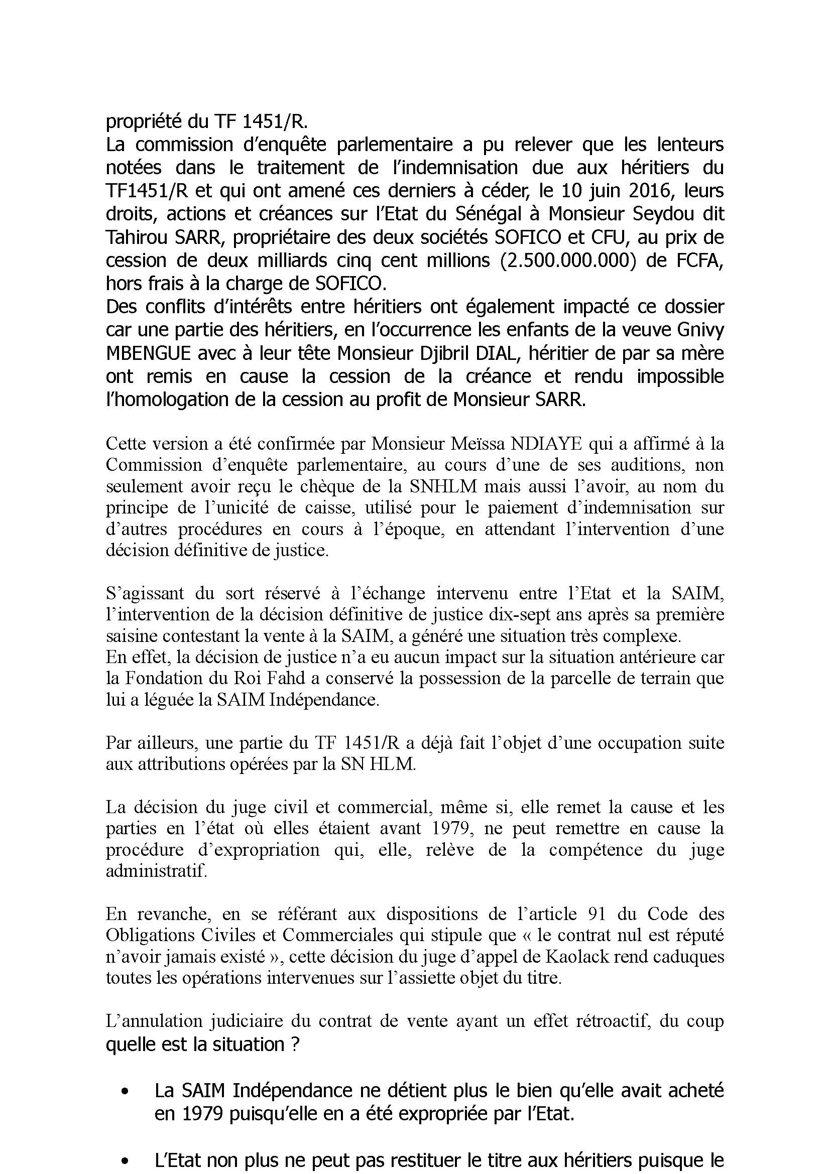 AFFAIRE DES 94 MILLIARDS : La Commission d'enquête parlementaire blanchit Mamour Diallo et enfonce Ousmane Sonko