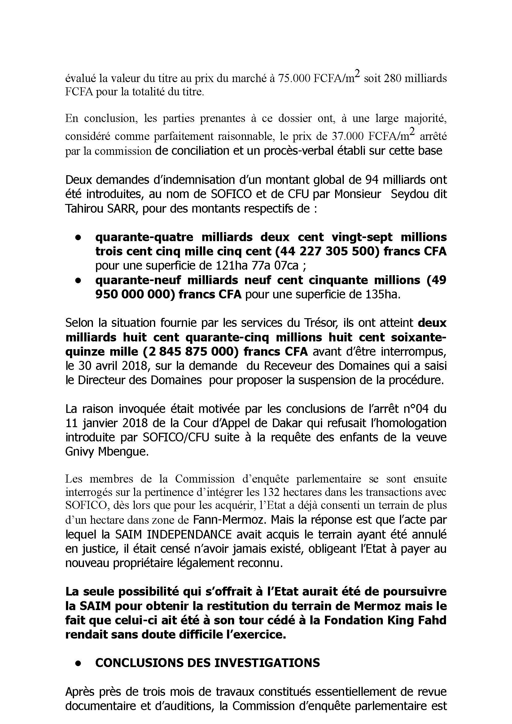 AFFAIRE DES 94 MILLIARDS : La Commission d'enquête parlementaire blanchit Mamour Diallo et enfonce Ousmane Sonko