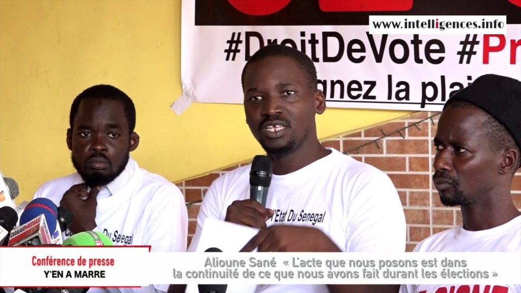 ALIOU SANE Y’EN A MARRE : «Nous avons proposé au chef de l’Etat que sur les 3 prochains mois, le gouvernement prenne en charge les factures d’eau et d’électricité des Sénégalais pour soulager les familles»