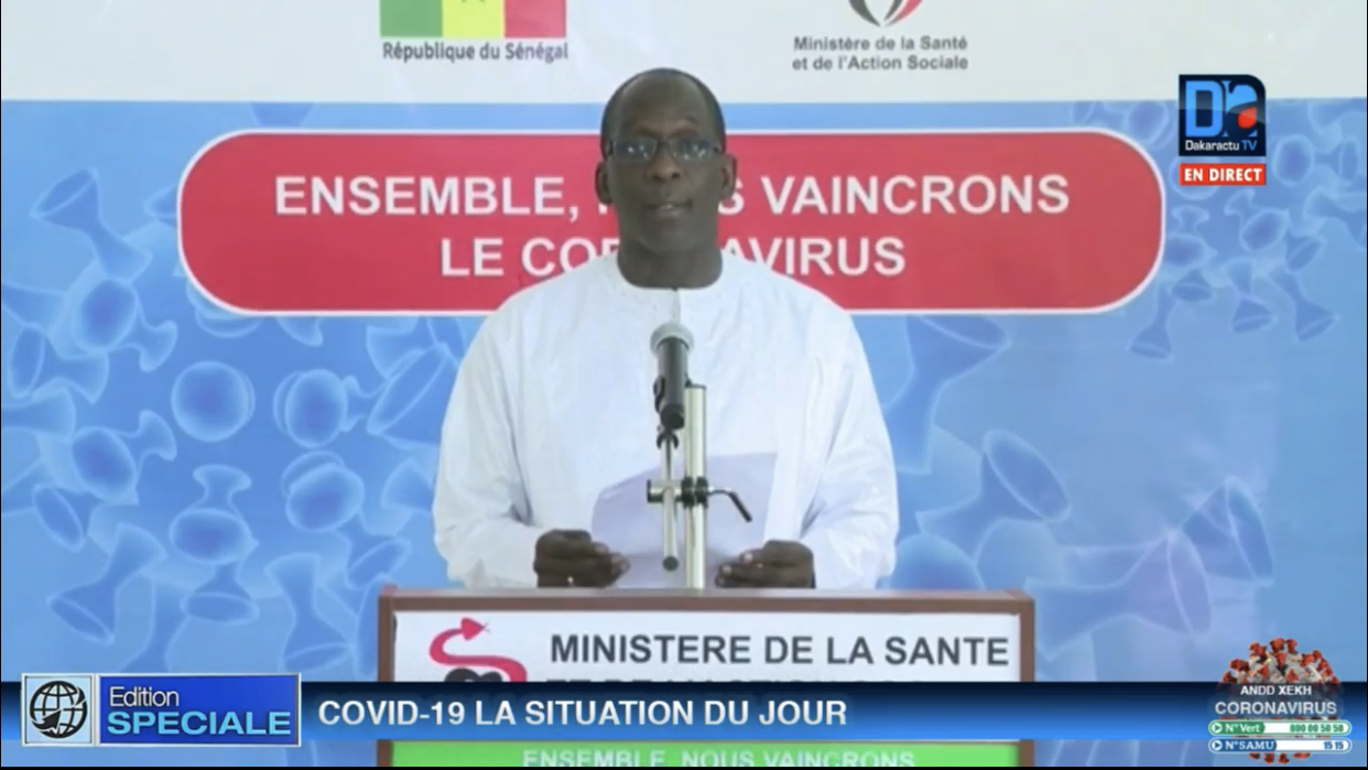 SITUATION DU CORONAVIRUS AU SENEGAL : 14 nouveaux cas dont 11 importés, 2 cas contacts et 1 issu de la transmission communautaire