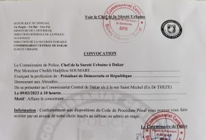 QUELQUES JOURS APRÈS SA LETTRE OUVERTE À MACKY SALL : Cheikh Hadjibou Soumaré convoqué à la Sûreté urbaine