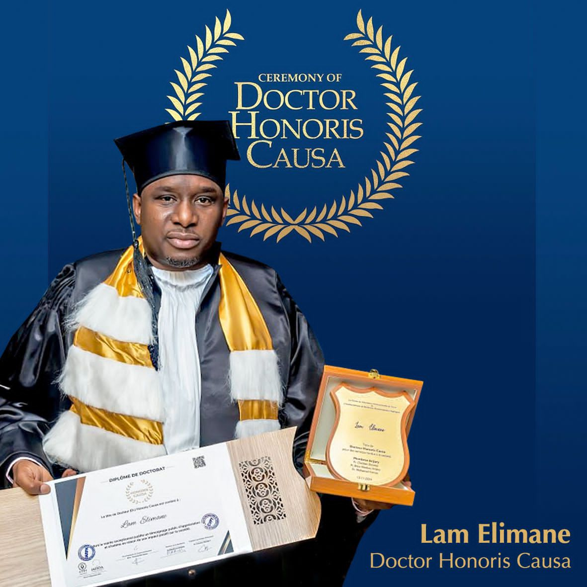 Elimane Lam élevé au rang de Docteur Honorus Causa 