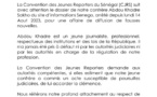 Les jeunes reporters demandent la clémence pour Abdou Khadre Sakho